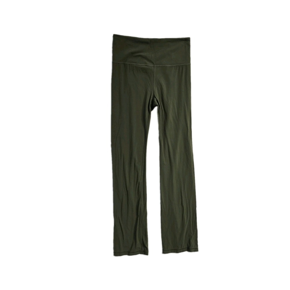 athleta elation straight leg pant Olive Green M High Rise